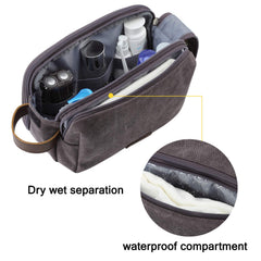 BAGSMART Toiletry Bag for Men, inner elastic band, keeps items neatly in place.
