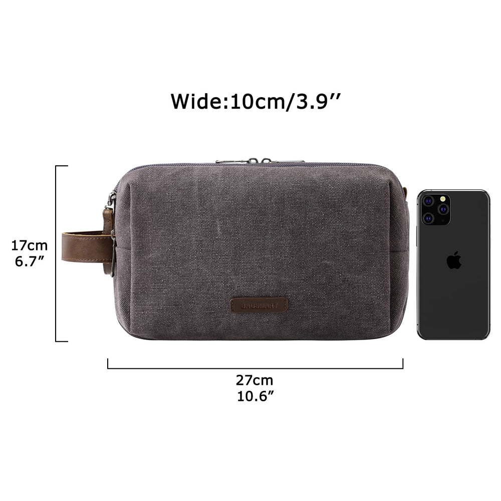 BAGSMART Toiletry Bag for Men, packed with essentials, ideal for short or long trips.