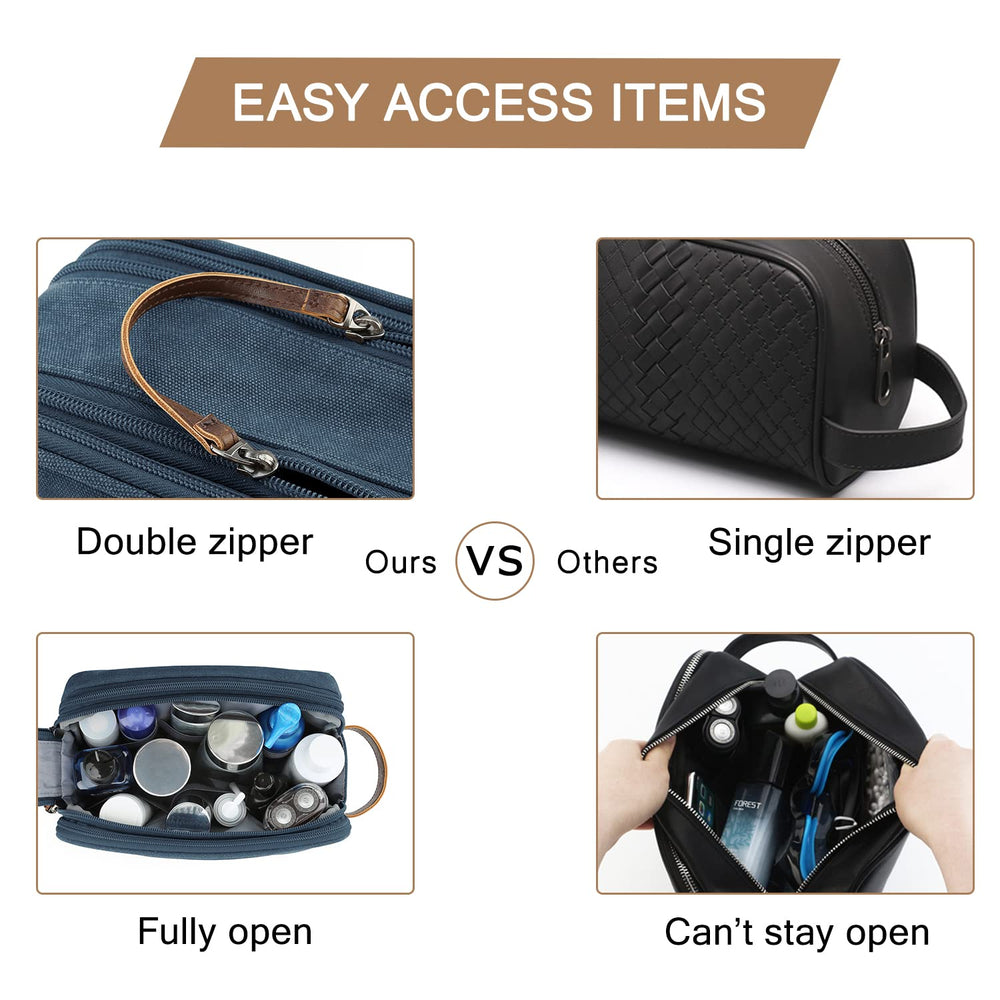 BAGSMART bag emphasizes a sturdy leather handle for easy carrying