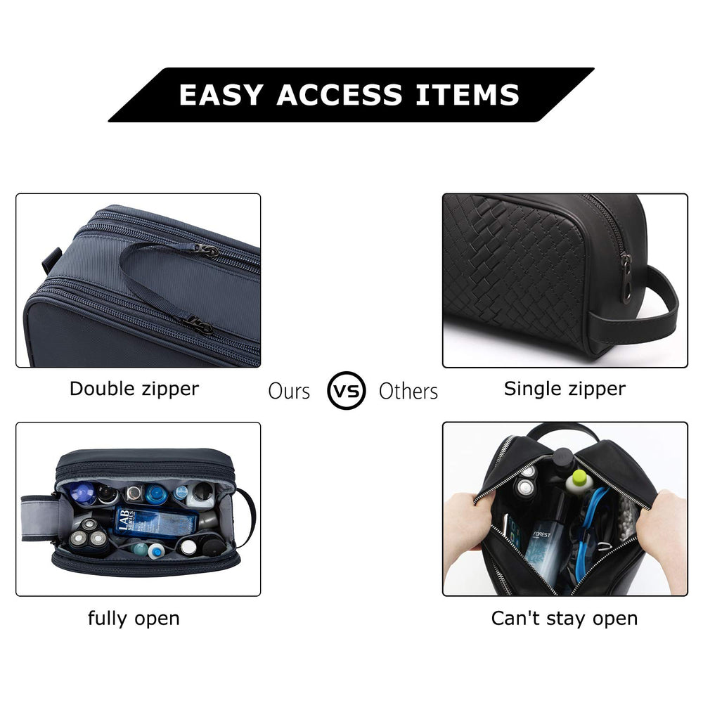 BAGSMART back pocket with elastic and zip pockets for cosmetics.