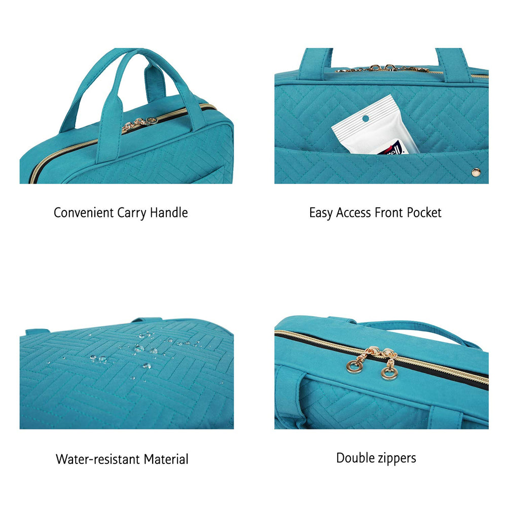 BAGSMART Toiletry Bag water-resistant material protects contents during travel.