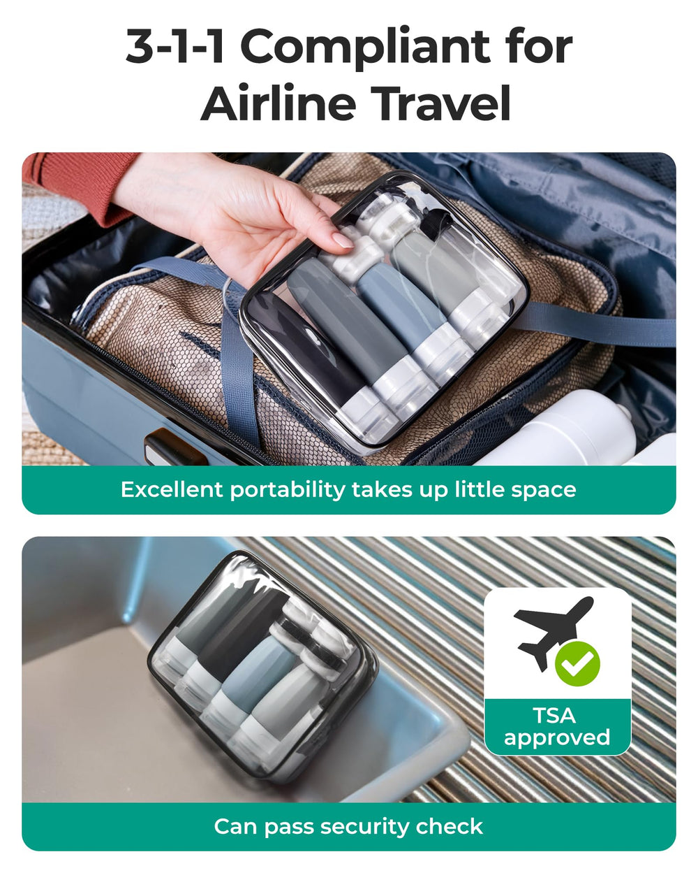 BagSmart includes sprayers, jars, labels, a cleaning brush, spoons, and a funnel.