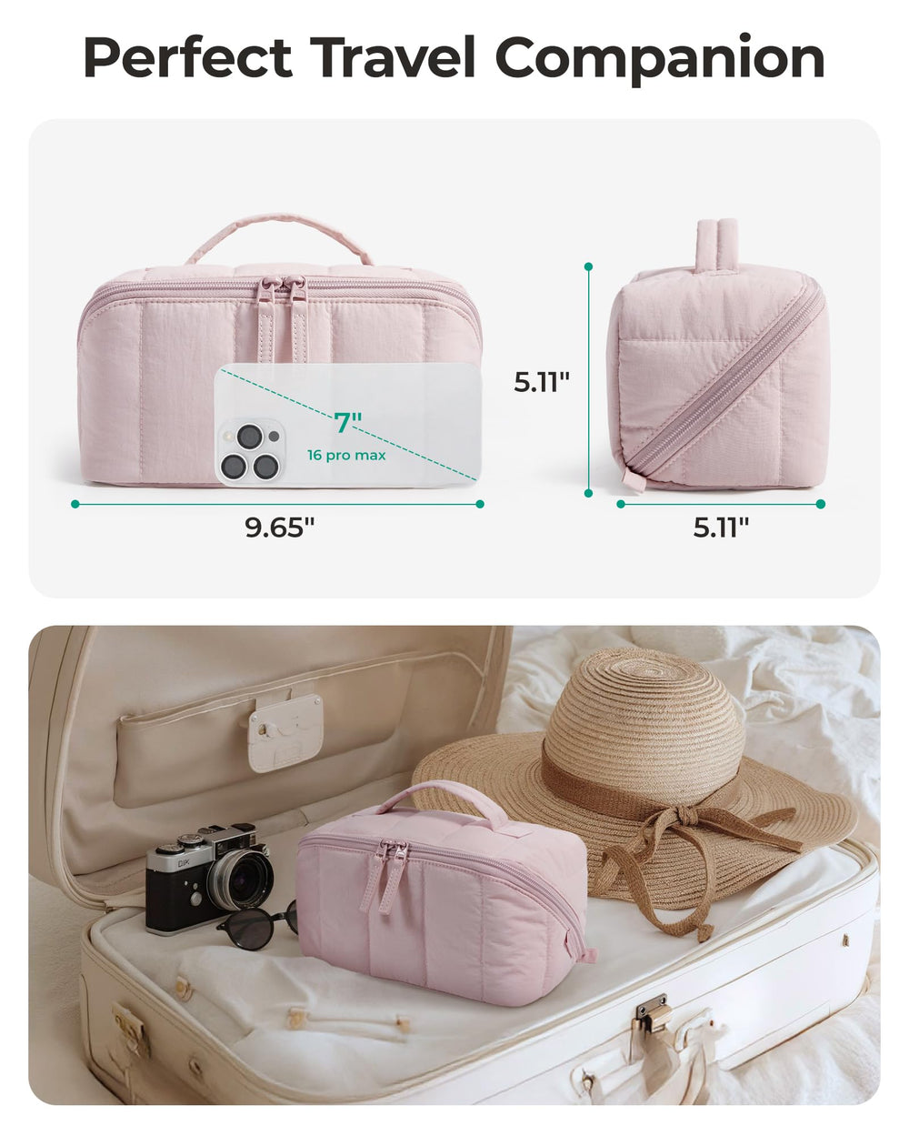 BAGSMART multipurpose case for cosmetics, toiletries, or daily essentials