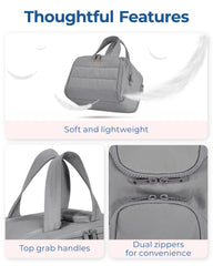 BAGSMART travel toiletry bag fully opened showing multiple pockets for organization