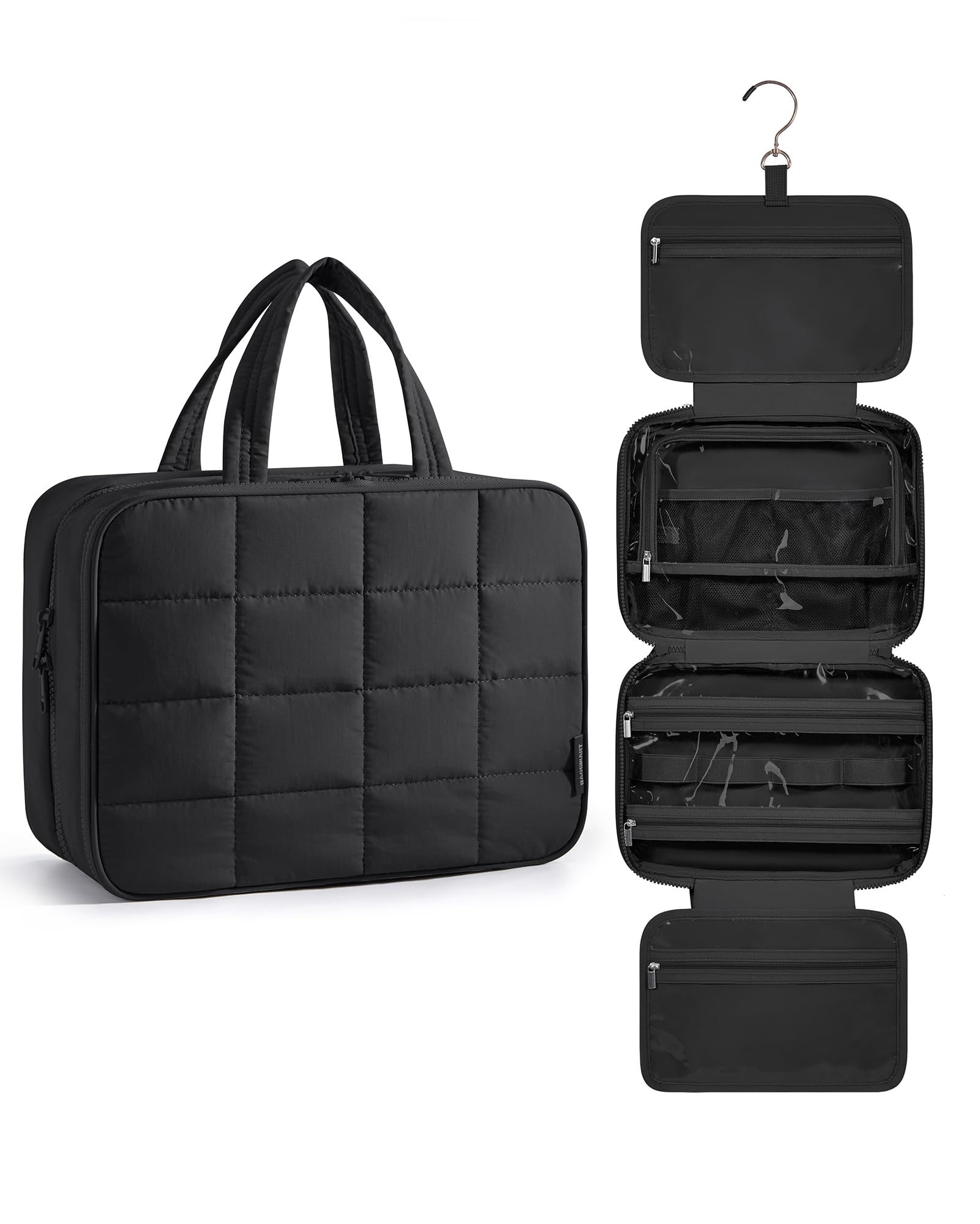 BAGSMART travel toiletry bag with jewelry organizer keeps jewelry secure for travel