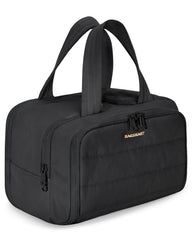 BAGSMART travel toiletry bag shows large capacity for cosmetics and toiletries.