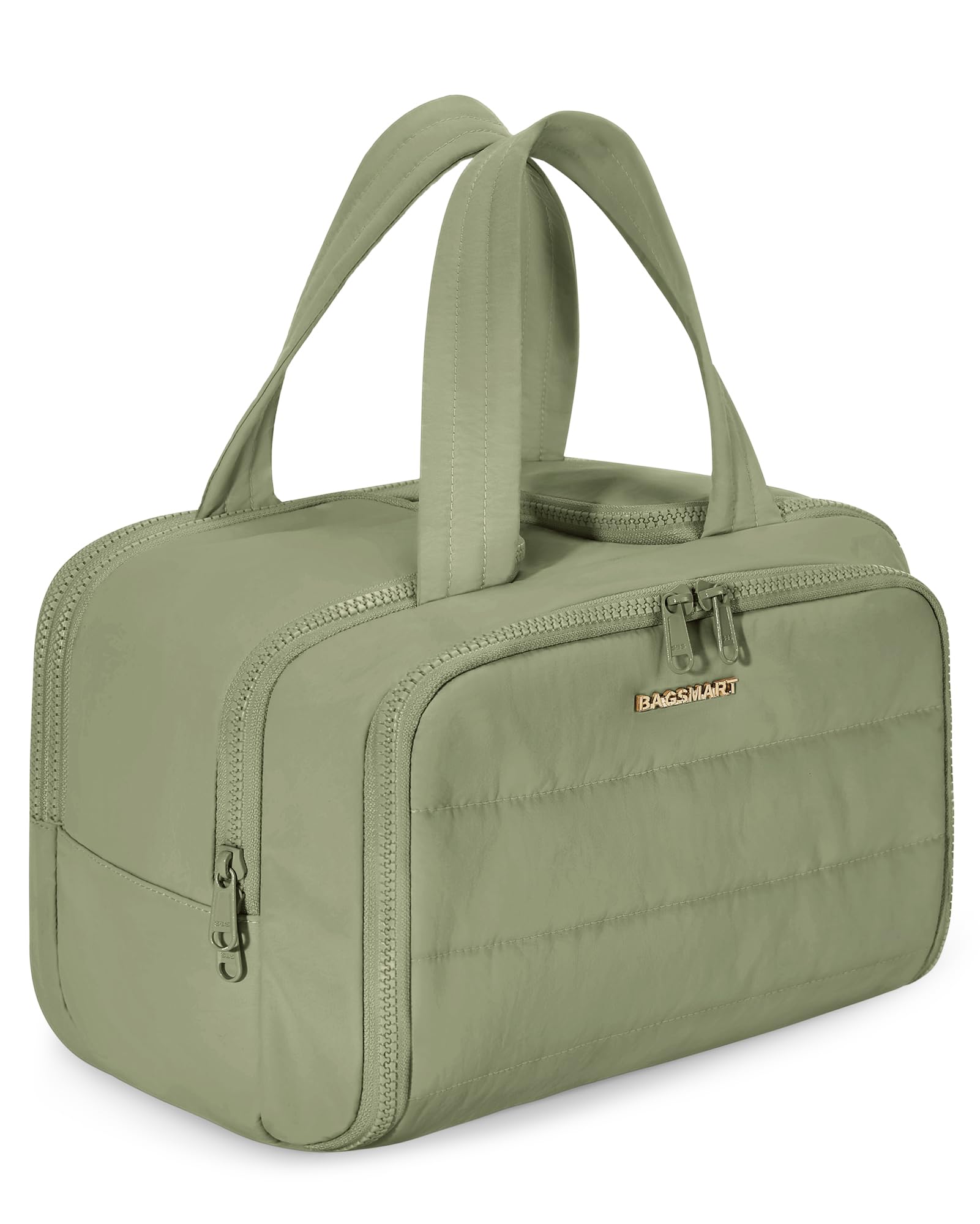 BAGSMART Travel Toiletry Bag with large opening for quick access to cosmetics