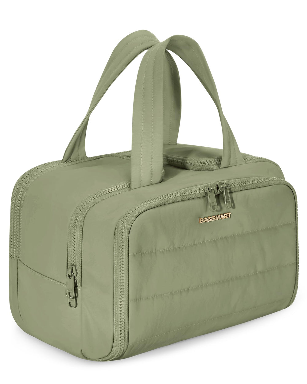 BAGSMART Travel Toiletry Bag with large opening for quick access to cosmetics