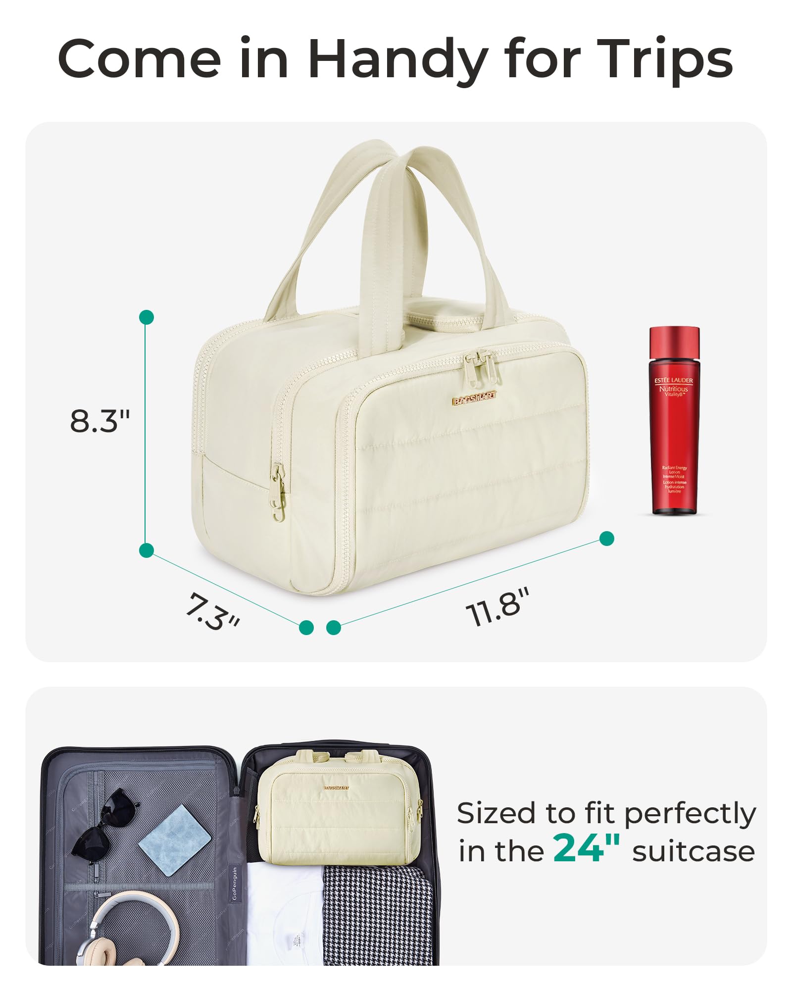 BAGSMART lightweight Taslan bag provides travel comfort.