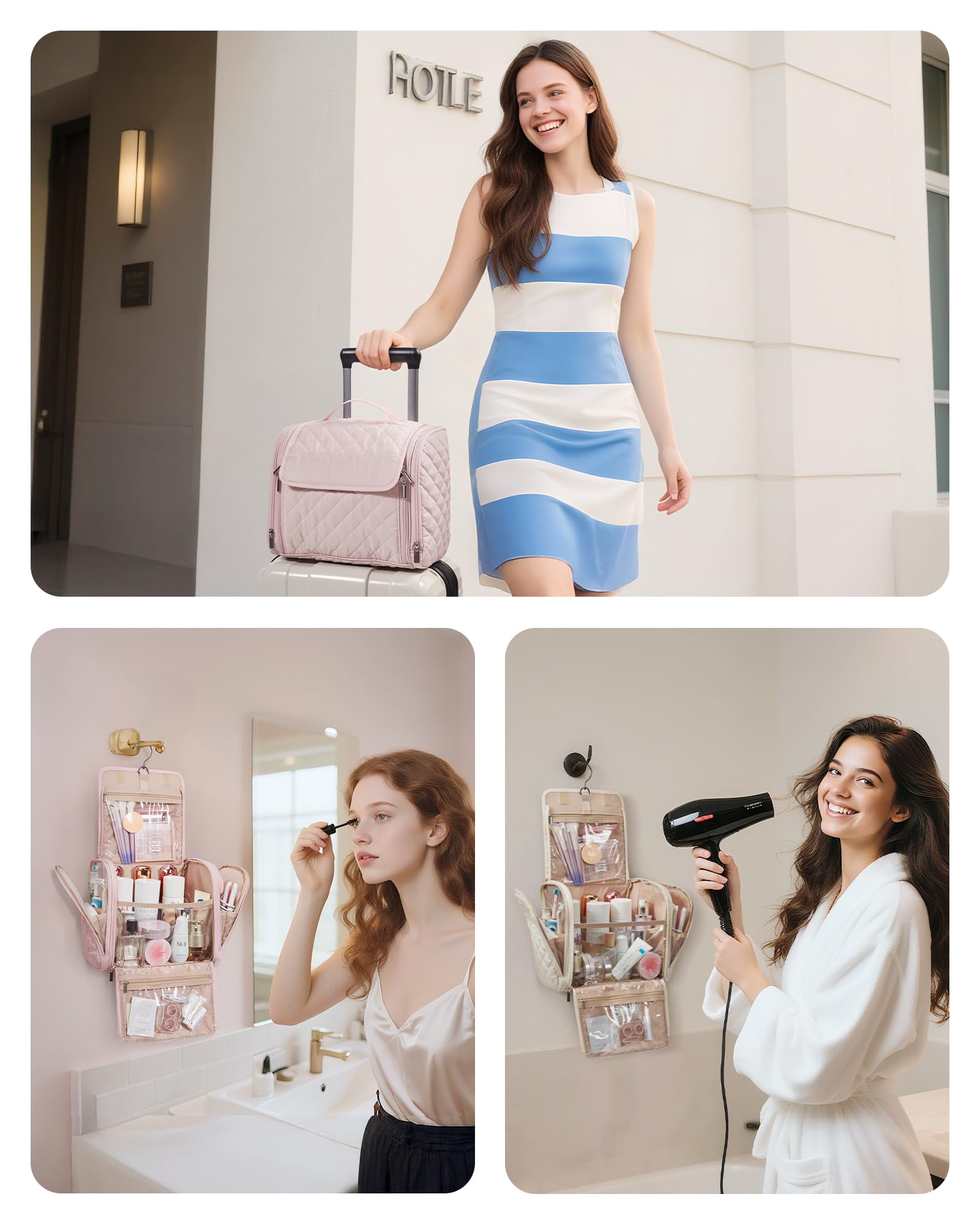 BAGSMART top handle for easy carrying on trips.