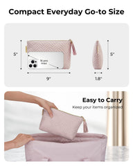 BAGSMART travel toiletry bag in waterproof fabric keeps contents protected.