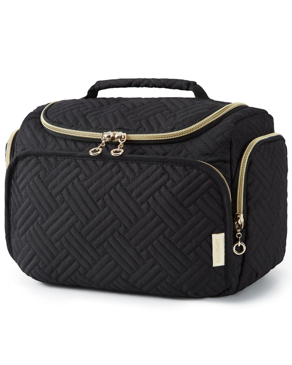 BAGSMART Travel Toiletry Bag shows wide-open layout for quick access to essentials.