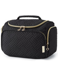 BAGSMART Travel Toiletry Bag shows wide-open layout for quick access to essentials.