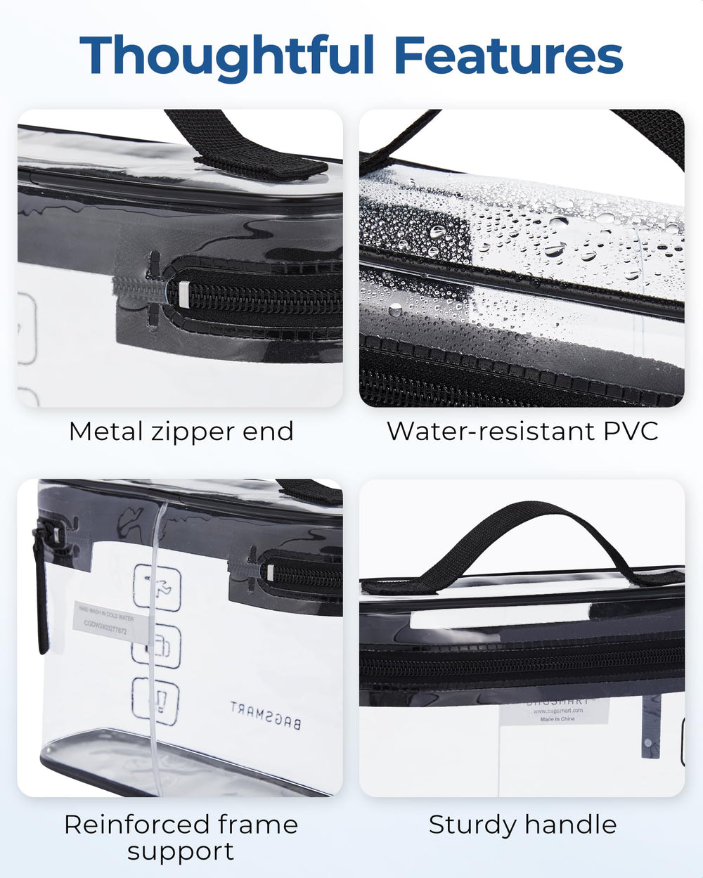 BAGSMART TSA 3-1-1 approved bag speeds airport security.