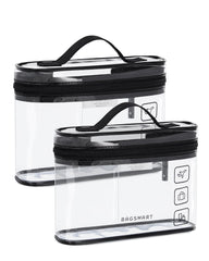 BAGSMART TSA-approved toiletry bag with 180° opening for easy access at security.