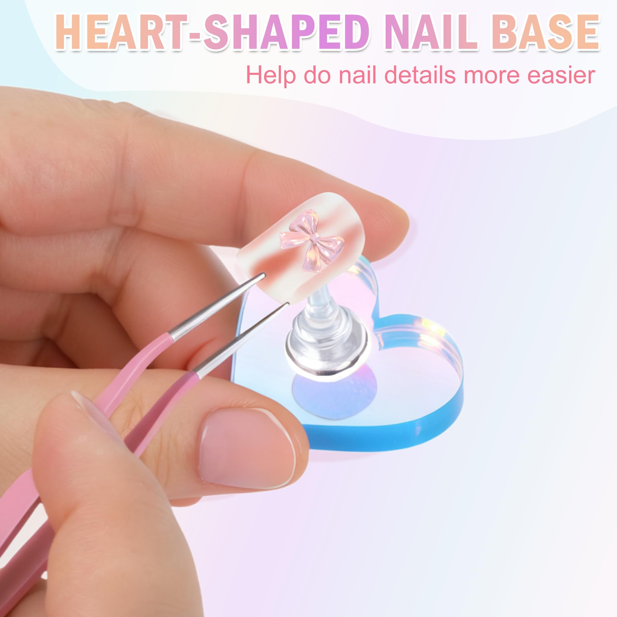 BagTeck double sided tape included for quick secure nail bases.
