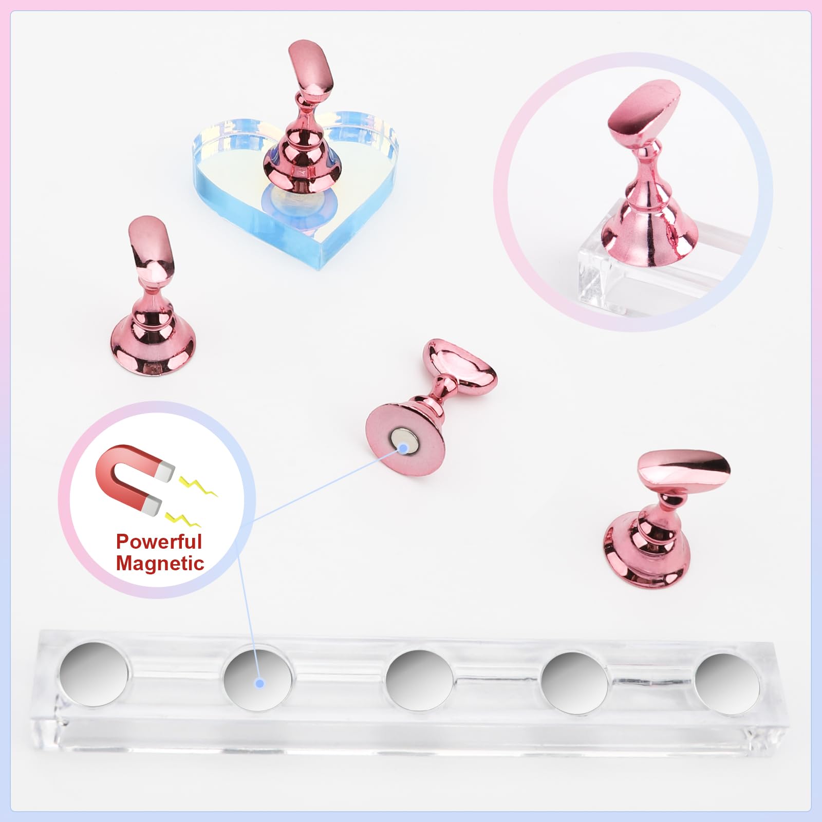 BagTeck magnetic nail holder keeps tips steady during painting.