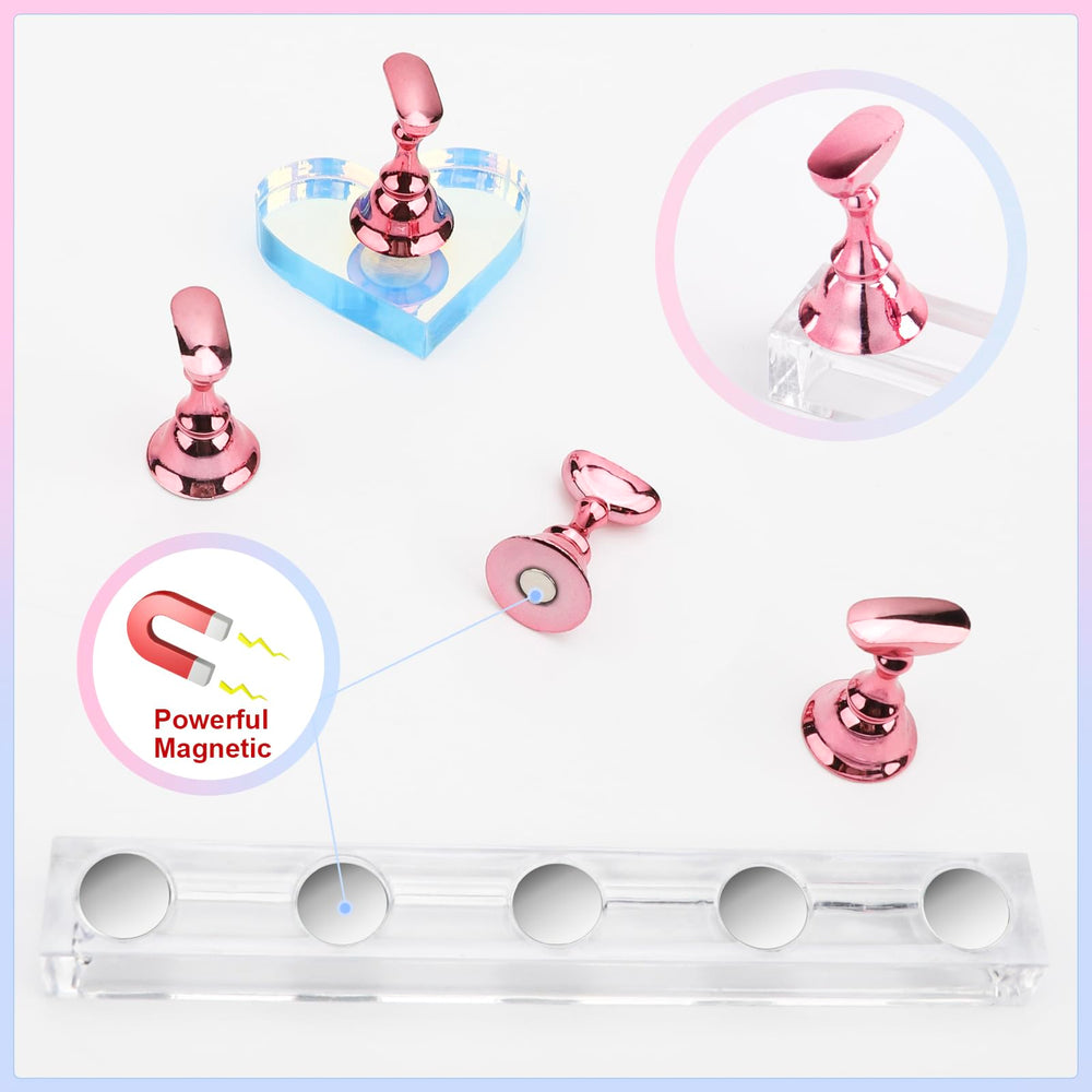 BagTeck magnetic nail holder keeps tips steady during painting.