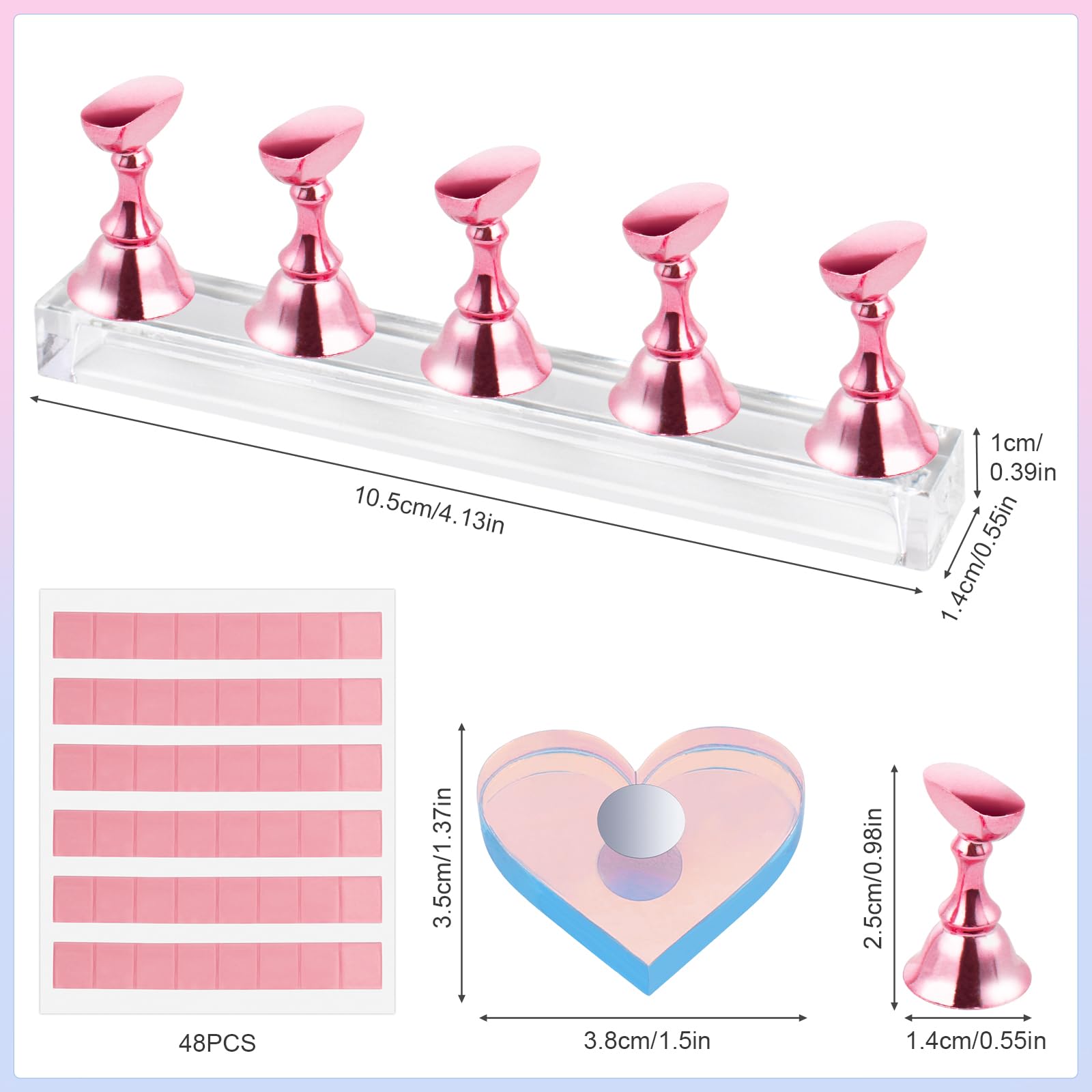 BagTeck nail art display kit showcases designs neatly for clients.