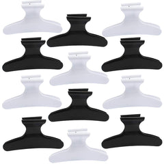 Bahaby clips cabello mariposa blanca negra doce unidades para seccionado y peinados