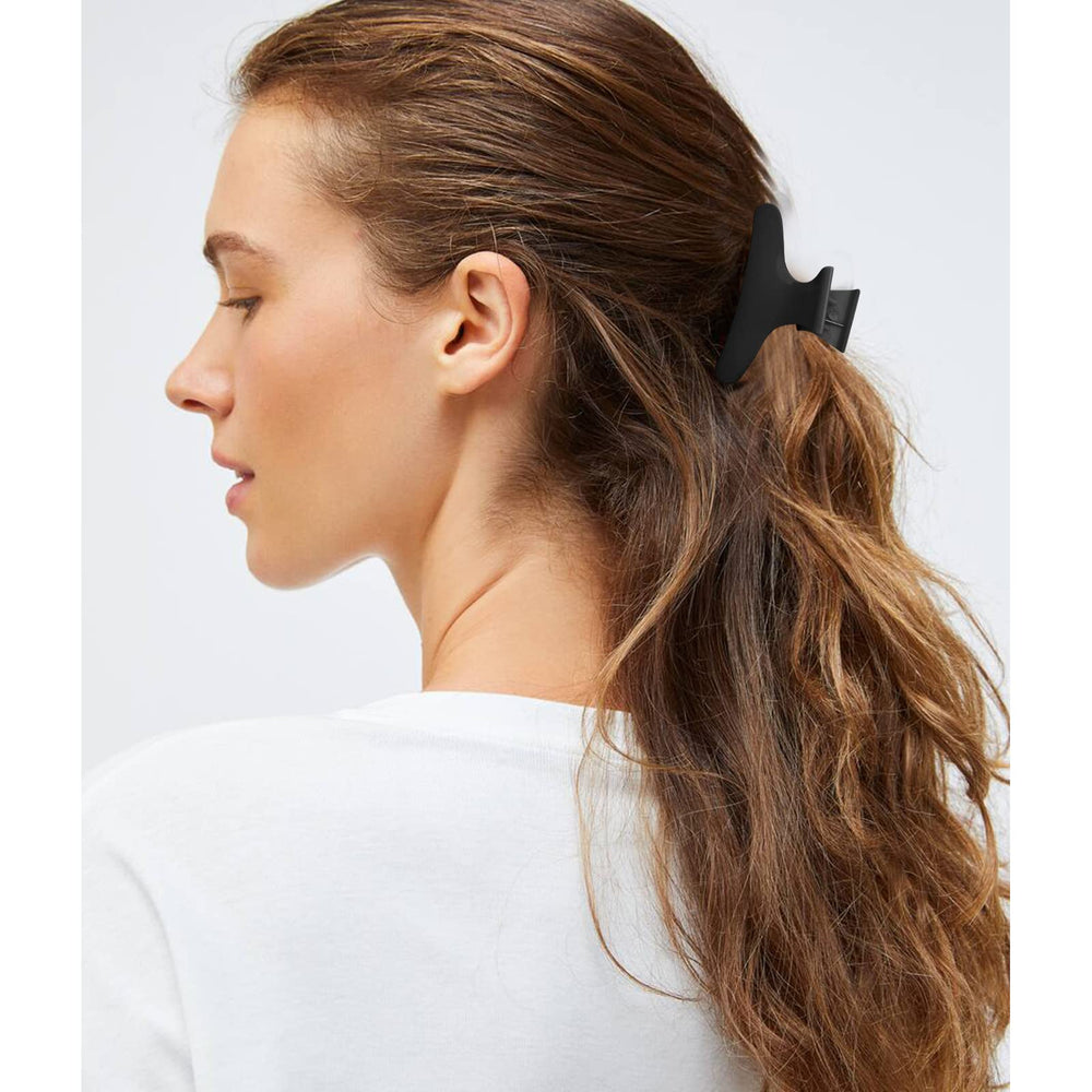 Clip Bahaby para cabello de diversos grosores, seguro durante el peinado y secado.