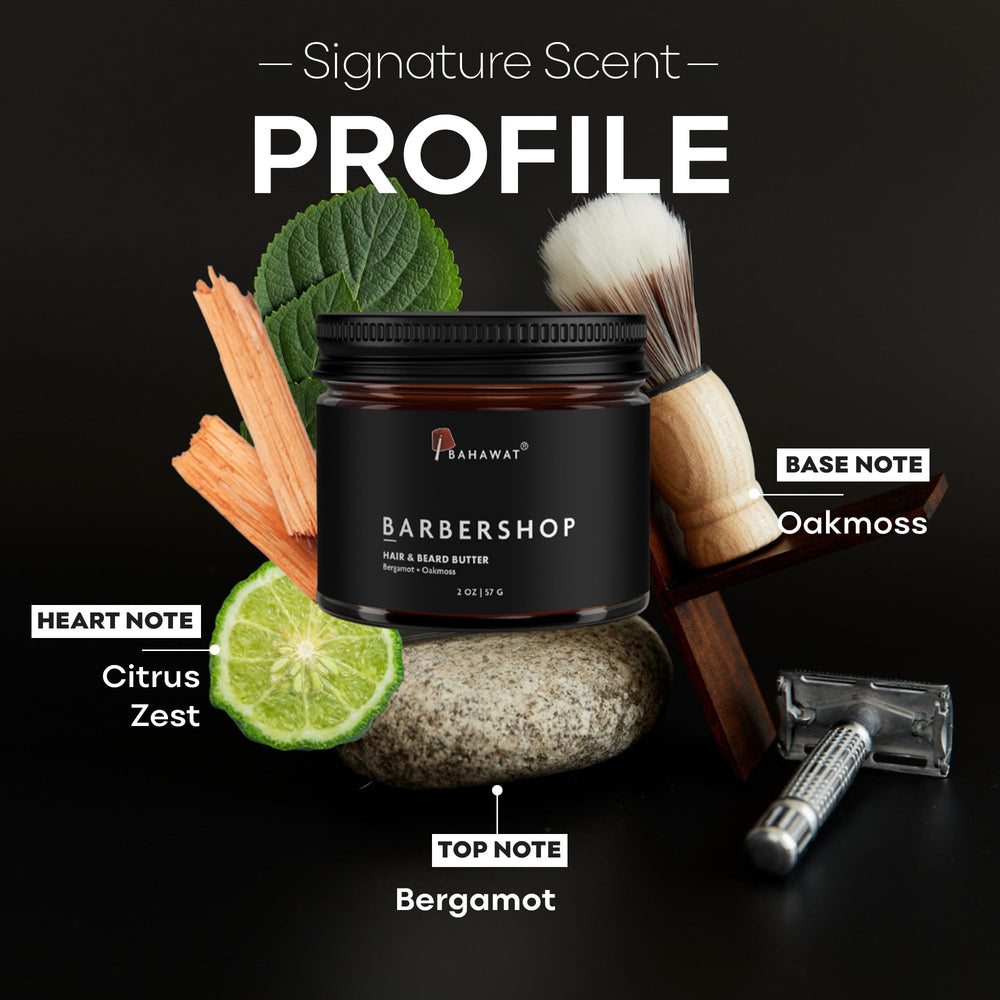 BAHAWAT barbershop scent on beard for a fresh look