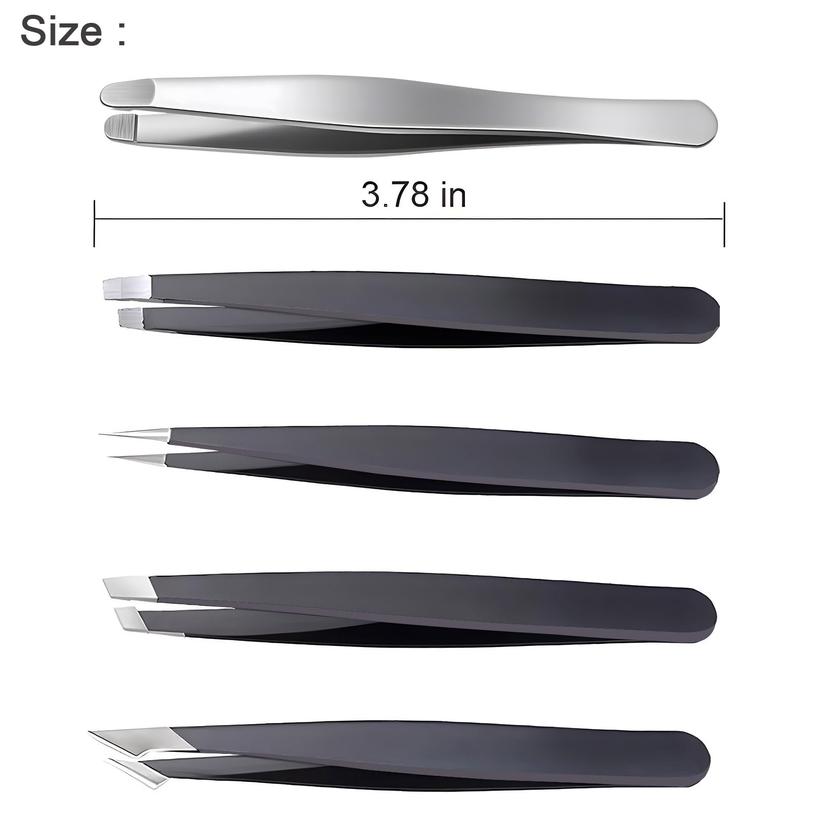 BAILALIBO flat tweezers provide stable grip for quick grooming.