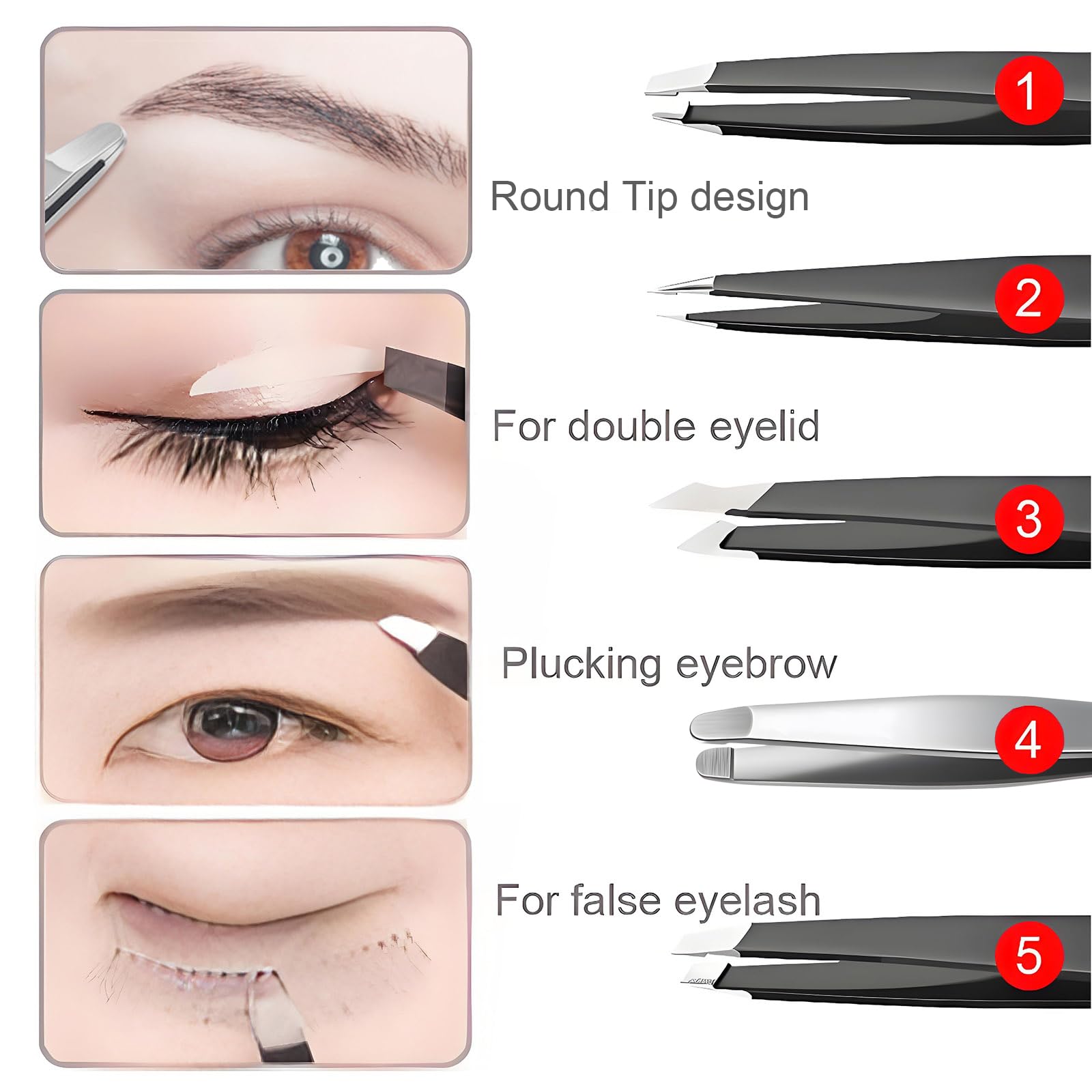 BAILALIBO pointed tweezers ideal for fine ingrown hair extractions.