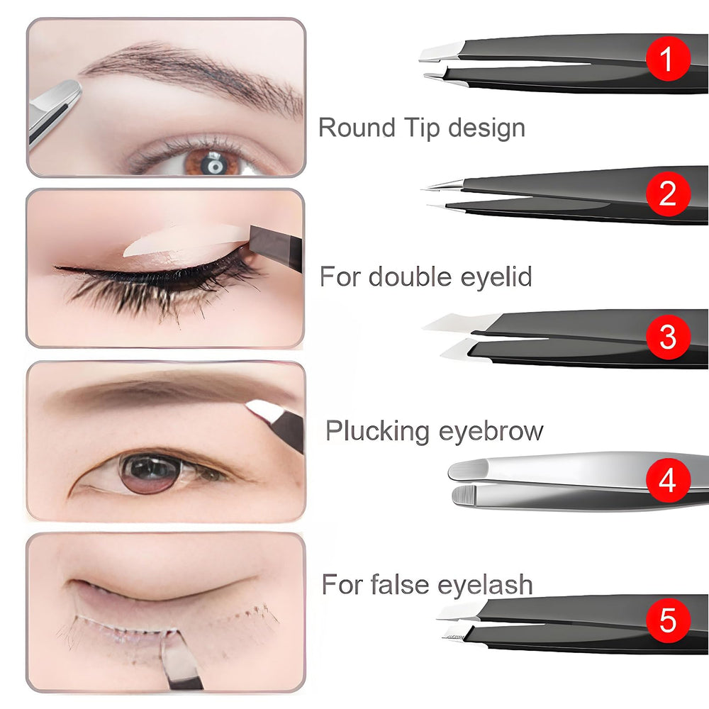 BAILALIBO pointed tweezers ideal for fine ingrown hair extractions.