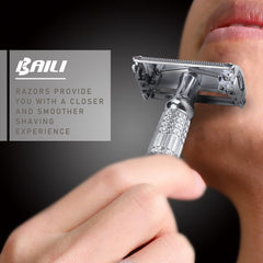 BAILI chrome-finish handle detail emphasizes grip and balance