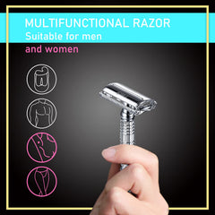 BAILI platinum double-edge blade pack highlights high-quality blades for clean shaves