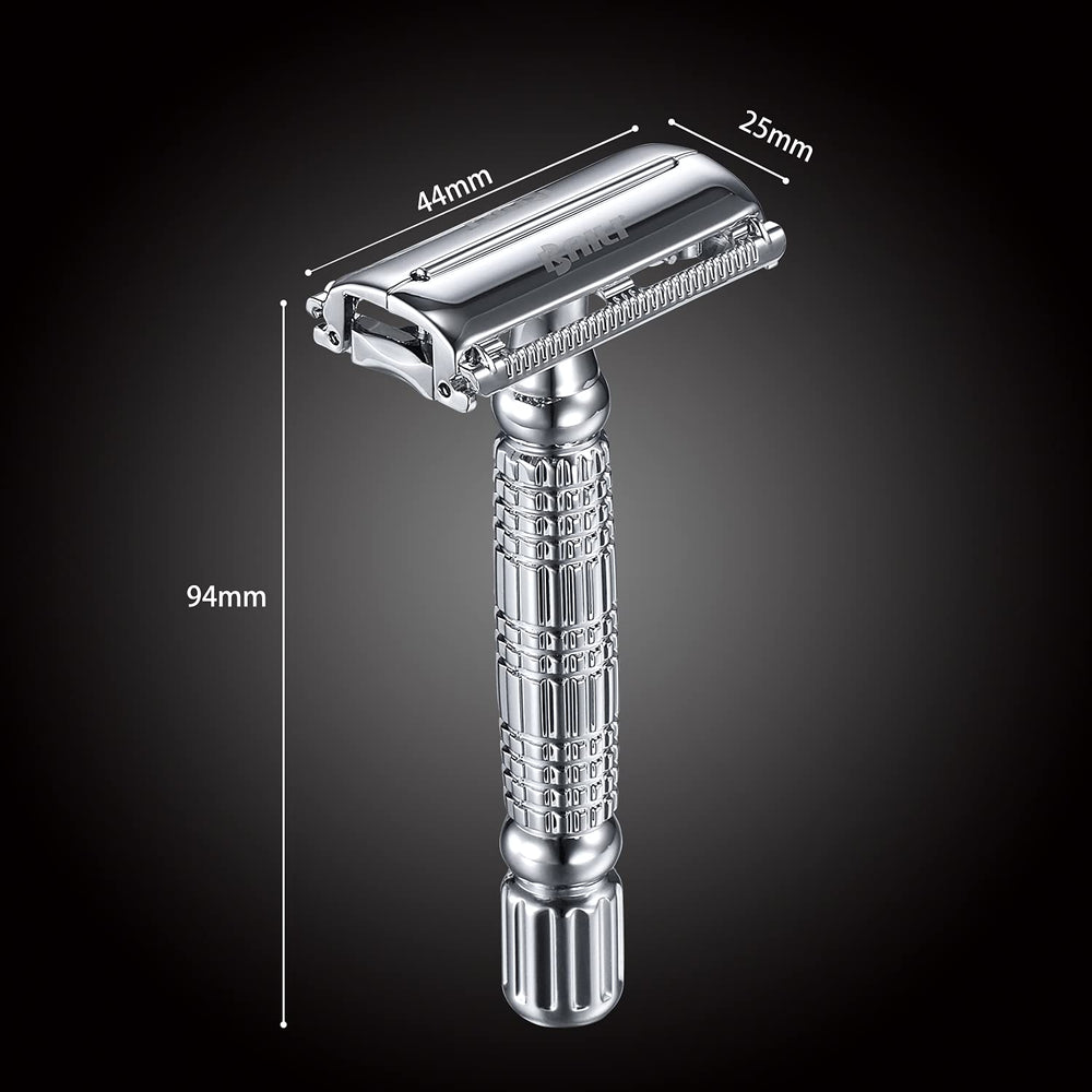 BAILI rust-proof zinc alloy razor body with chrome finish offers lasting durability