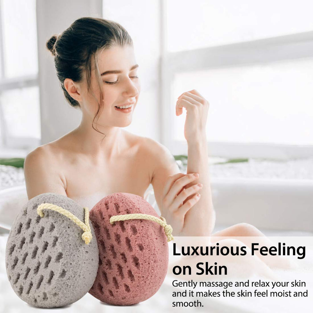 BAIMEI IcyMe bath sponge in hand perfect portable cleansing.