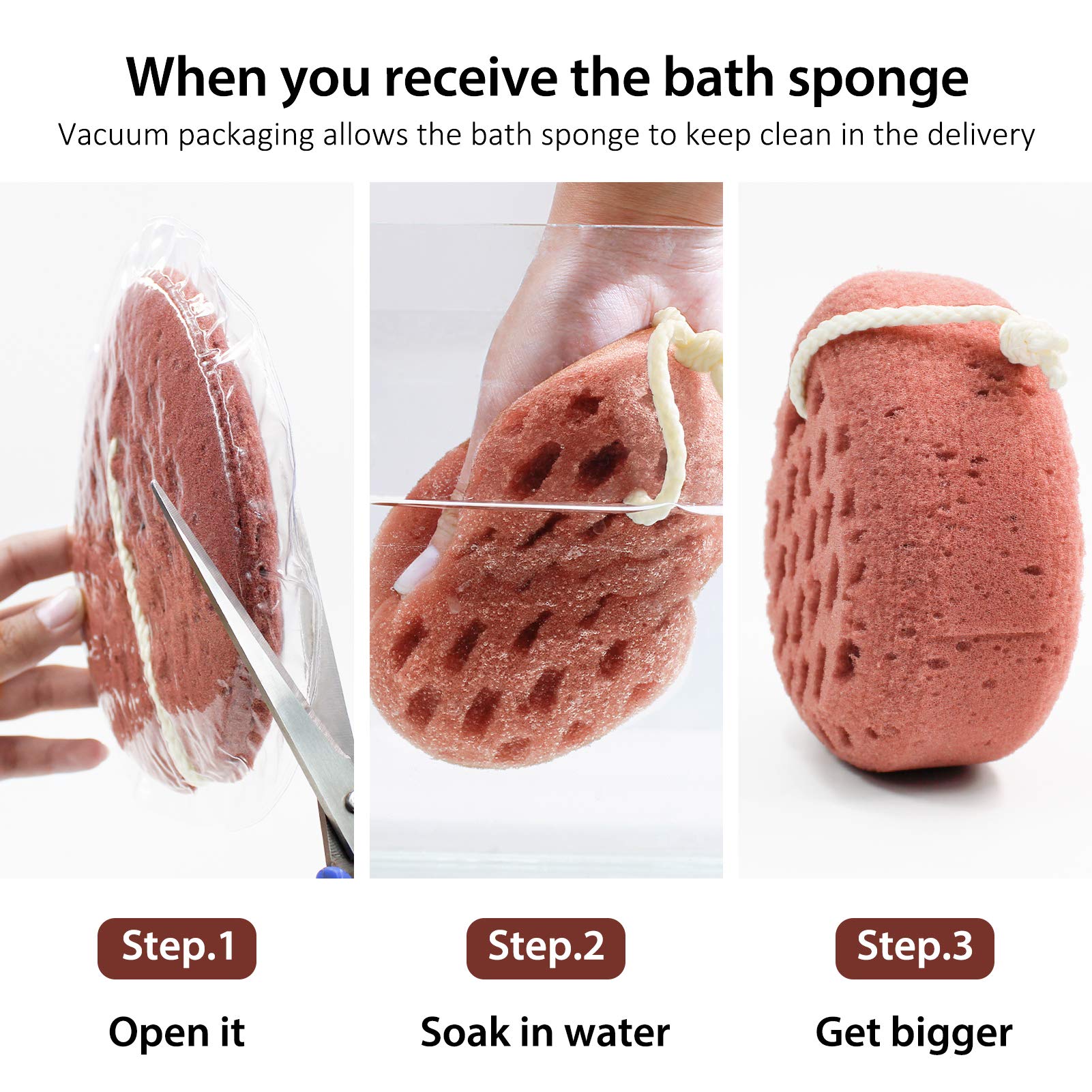 BAIMEI IcyMe bath sponge travel size for on-the-go skincare.