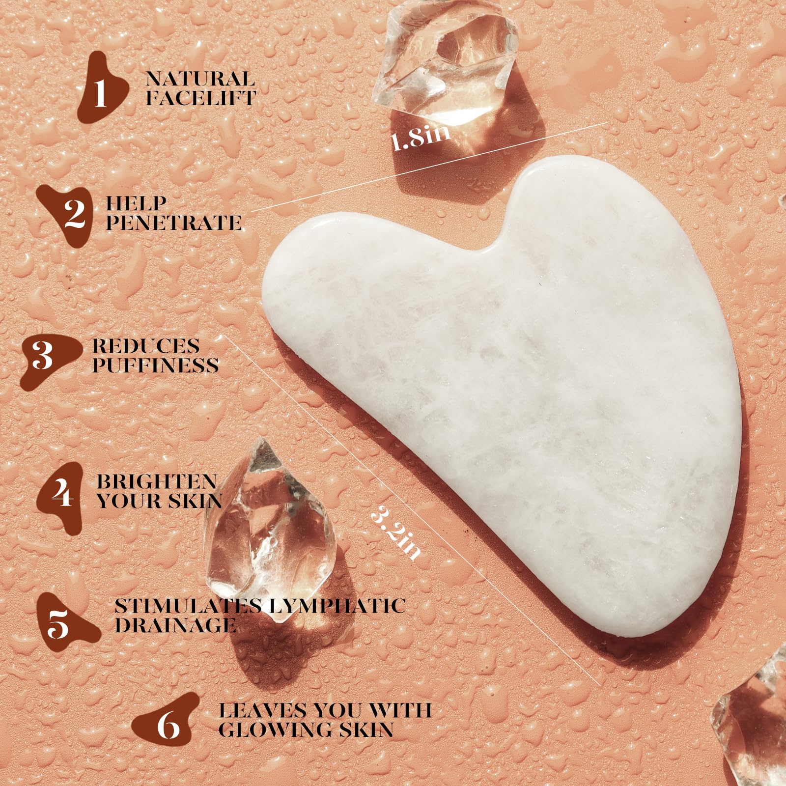 Chilled jade tools for a refreshing skin feeling