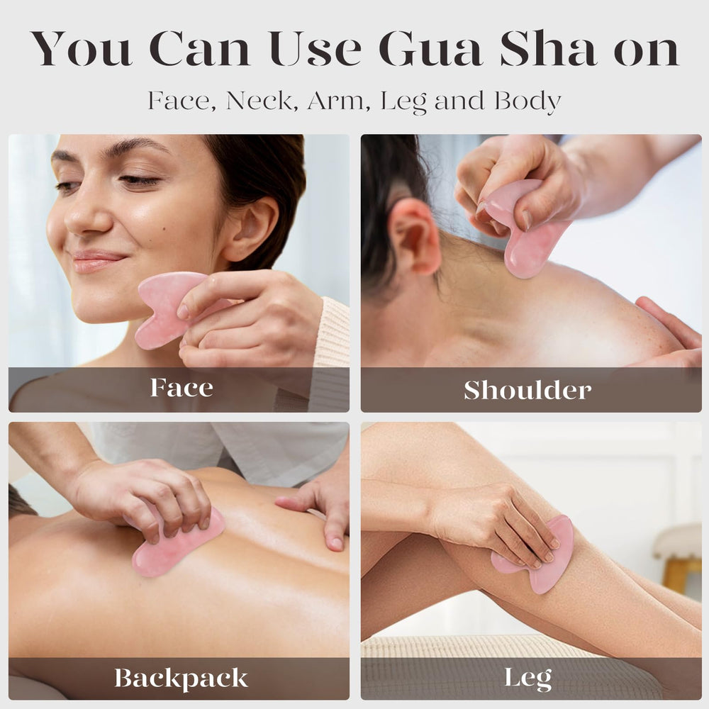 BAIMEI IcyMe rose quartz gua sha delivers smooth edges for irritation-free routines.