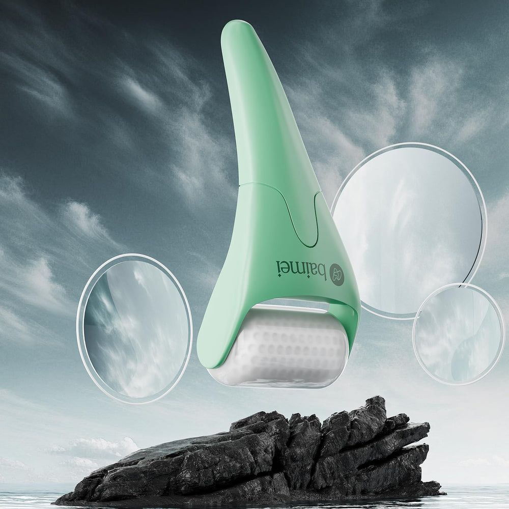 BAIMEI IcyMe ice roller used on the neck area