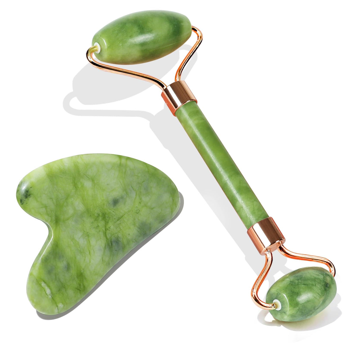 BAIMEI IcyMe jade face roller close-up for soothing facial massage and de-puffing.