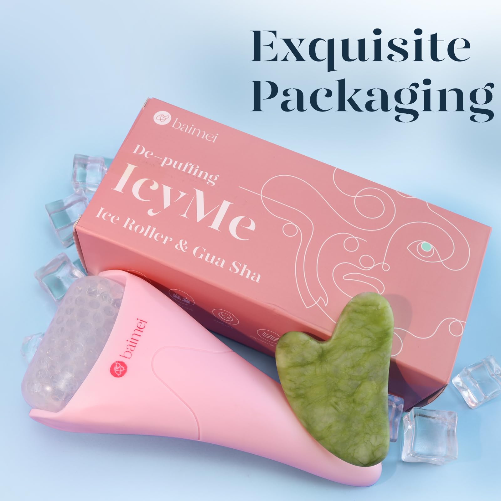 BAIMEI IcyMe packaging is compact for easy, on-the-go cooling.