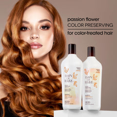 Bain de Terre Champú flor de pasión, gotero de argán y monoi para hidratación.