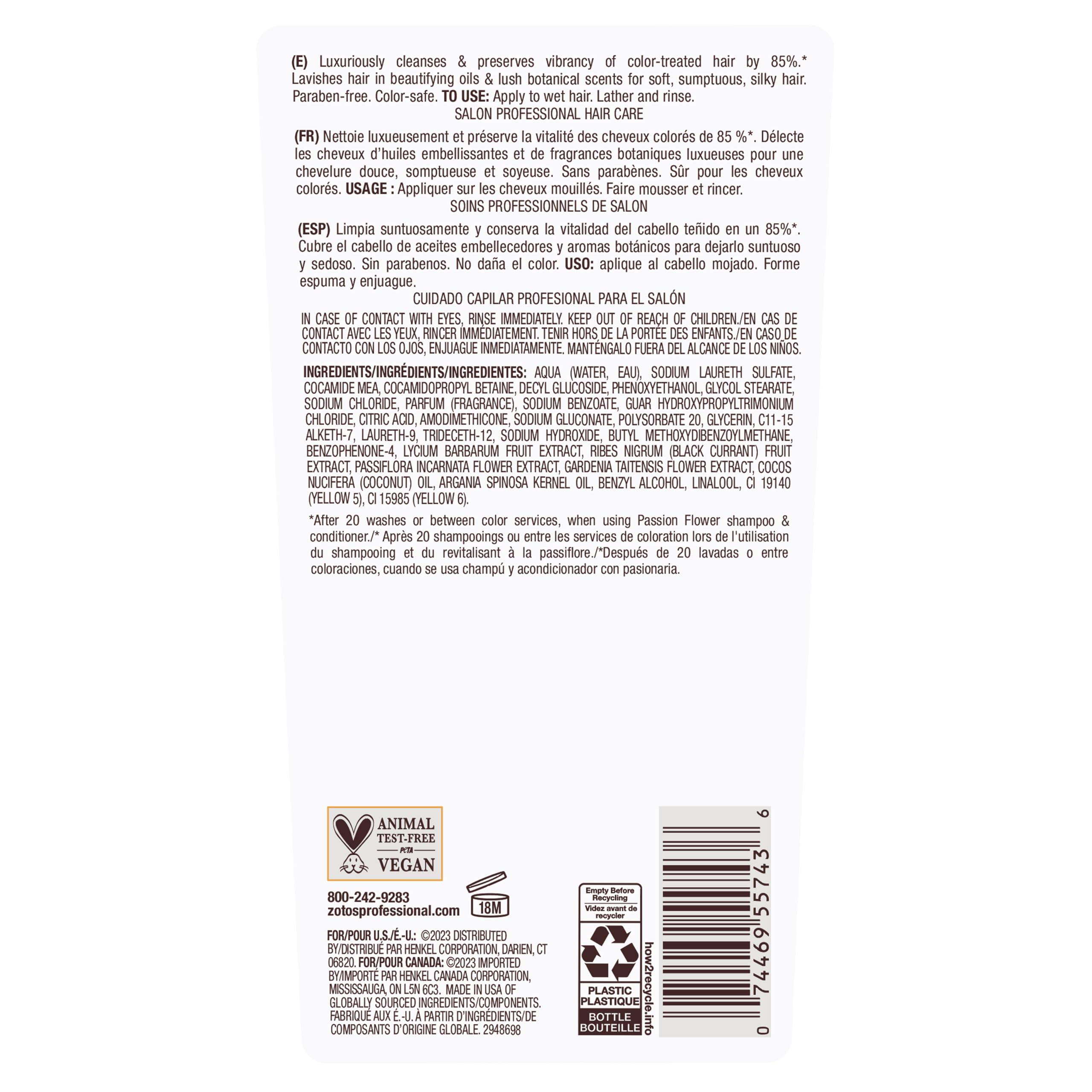 Bain de Terre Champú flor de pasión, envase reciclable y cuidado responsable.