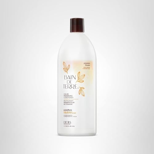 Bain de Terre Passion Flower display packaging signals premium, salon-ready conditioning.