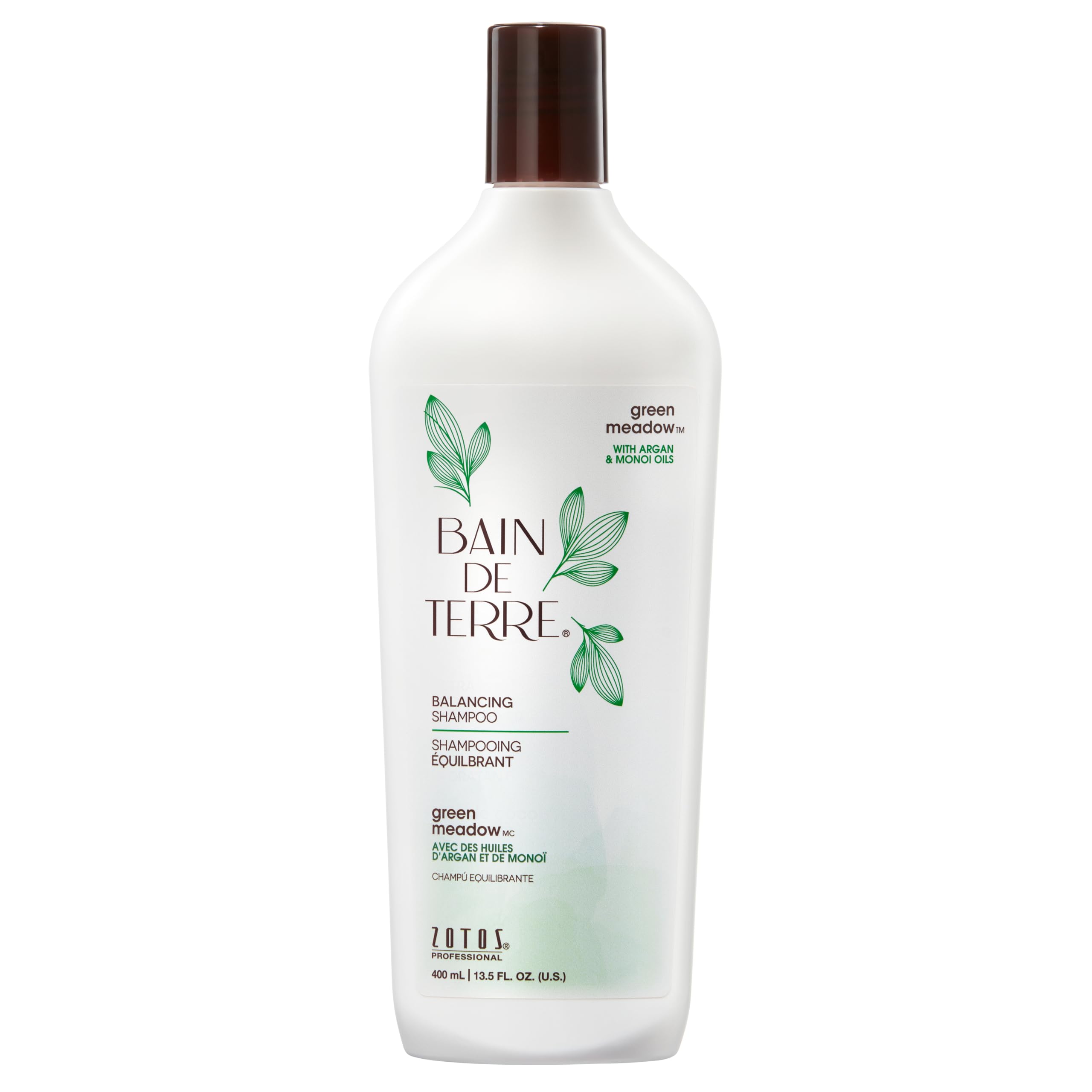 Bain de Terre Prado Verde champú equilibrante en botella para cabello suave