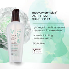 Bain de Terre Recovery Complex Anti-Frizz Serum with argan oil glow on hair.