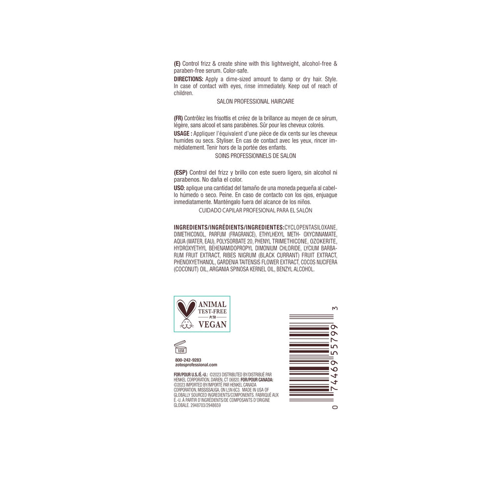 Bain de Terre Recovery Complex Anti-Frizz Serum suitable for color-treated hair.