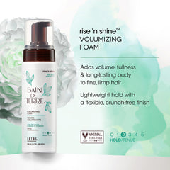 Rise N' Shine: textura líquida que se transforma en espuma ligera para volumen.