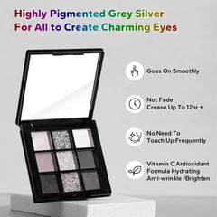 BAISEN DIARY charcoal matte shade delivers blendable, subtle smokey transition.