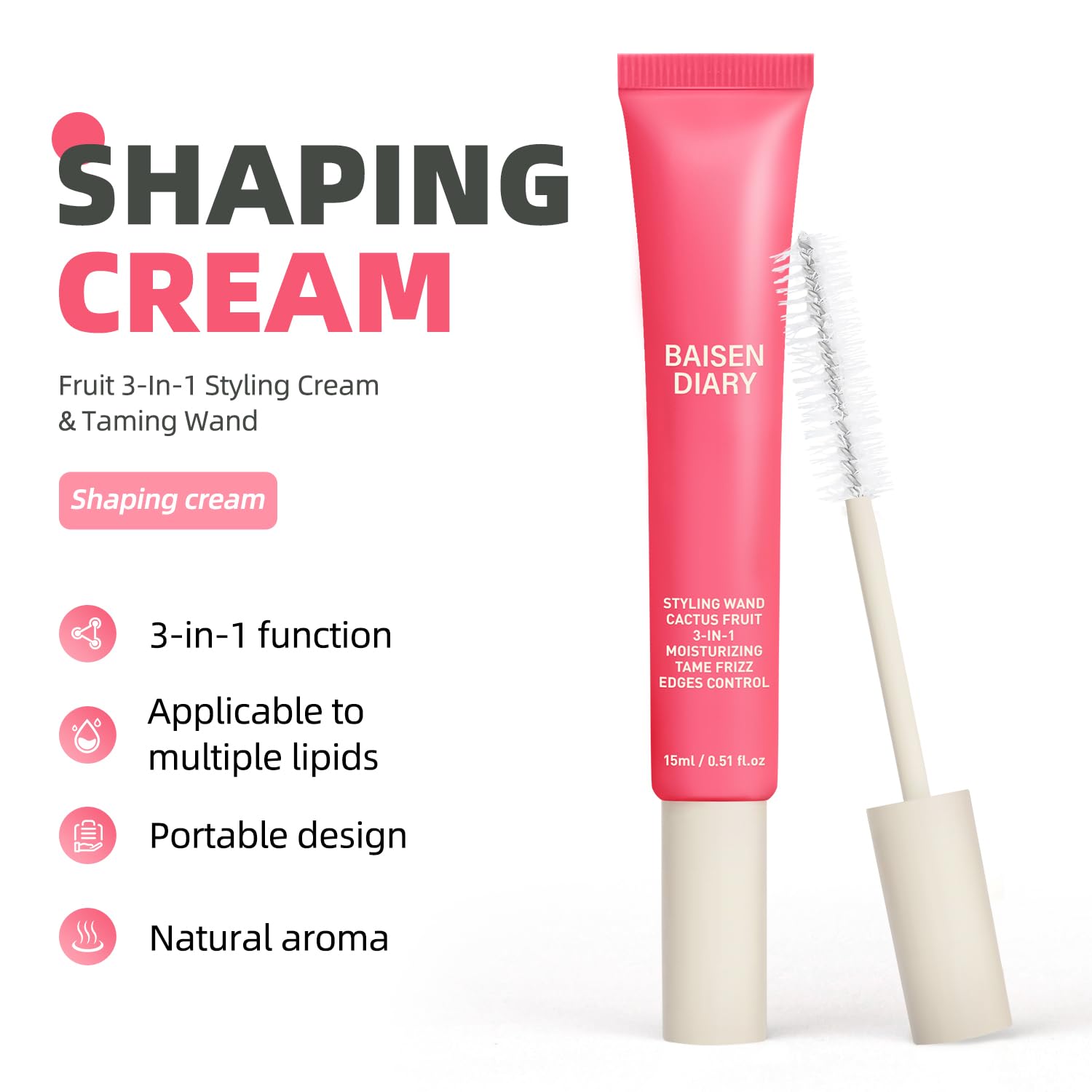 Baisen Diary aplicador-pincel suave reduce frizz al instante