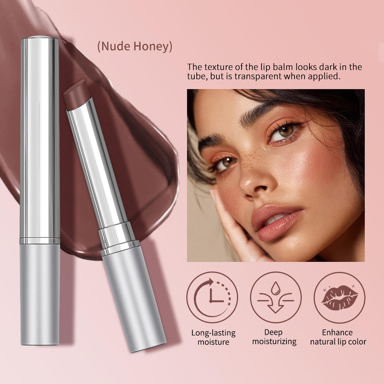 BAISEN DIARY Balsamo labial miel-aplicación suave para un acabado natural.