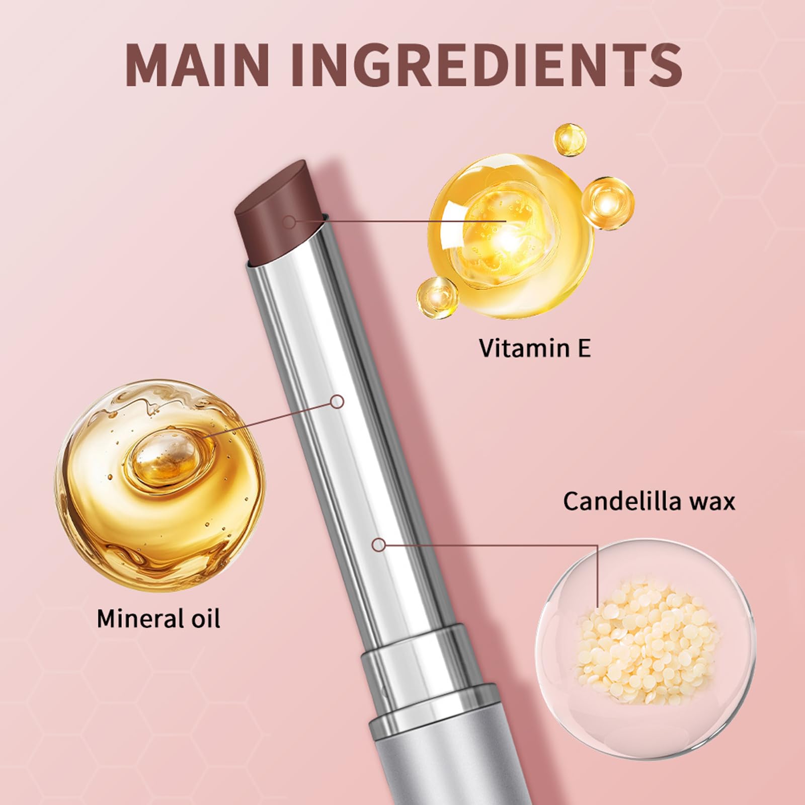 BAISEN DIARY Barra Labial Miel, cuidado diario para labios suaves y saludables.